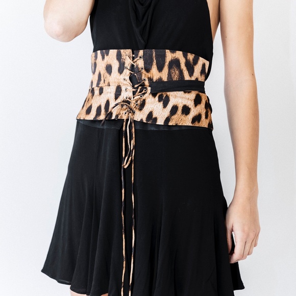 Roberto Cavalli Reversible Halter Silk Dress Size 38 - Picture 10 of 16